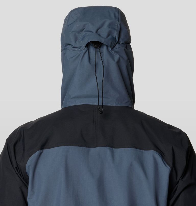 Men's Dry Times Hooded Jacket, Color: Moon Blue, Black, image 7