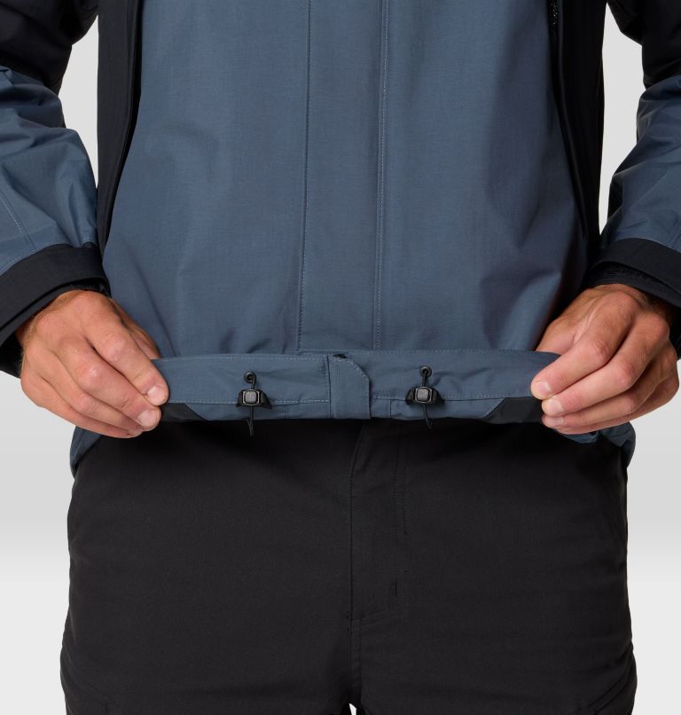 Men's Dry Times Hooded Jacket, Color: Moon Blue, Black, image 8
