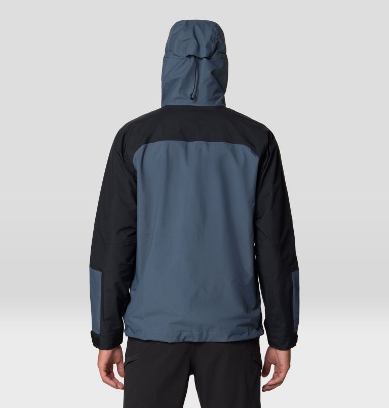 Men's Dry Times Hooded Jacket, Color: Moon Blue, Black, image 3