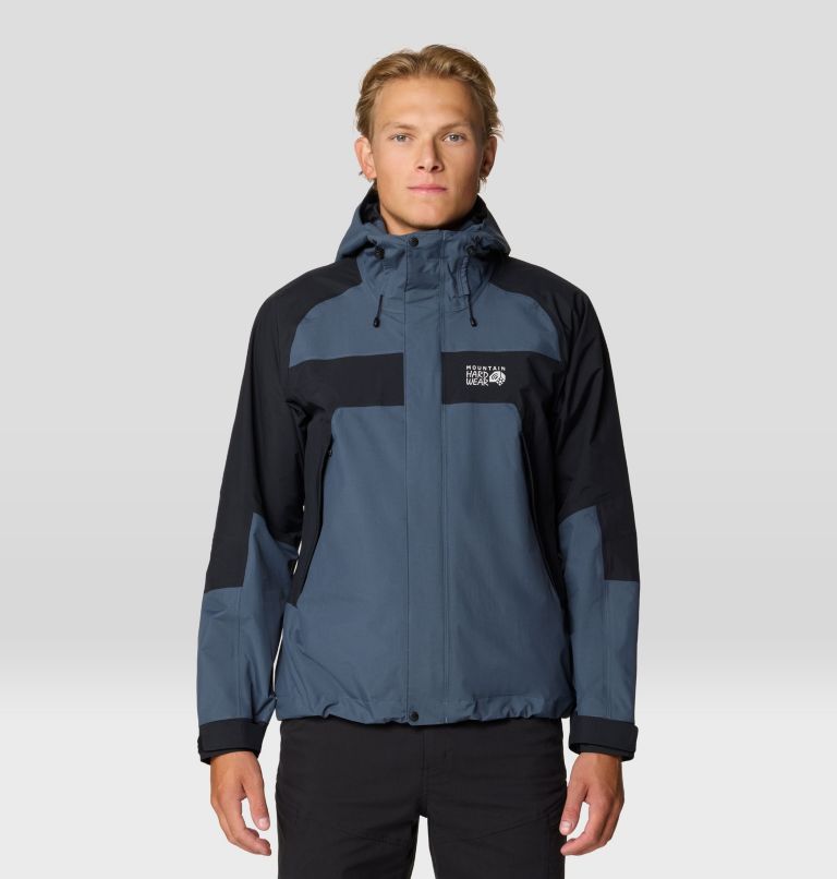 Men's Dry Times Hooded Jacket, Color: Moon Blue, Black, image 1