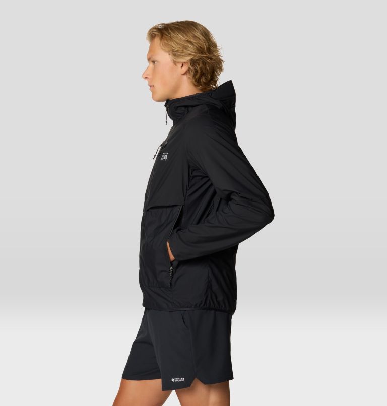 Men's Kor AirShell Hybrid Hooded Jacket, Color: Black, image 4
