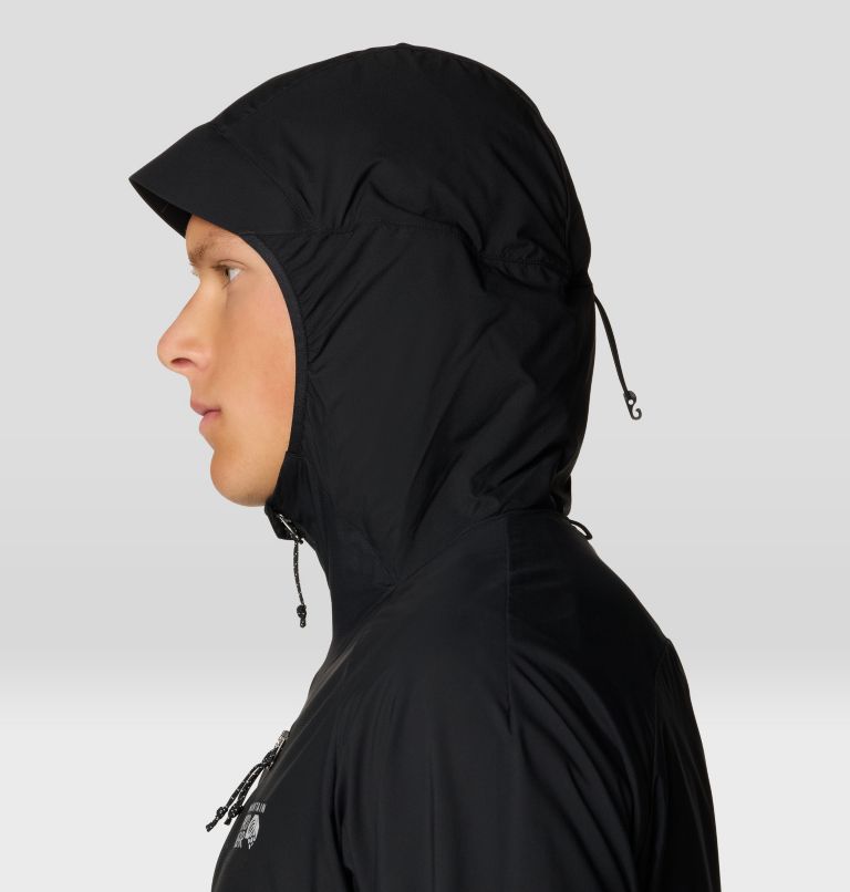 Men's Kor AirShell Hybrid Hooded Jacket, Color: Black, image 6