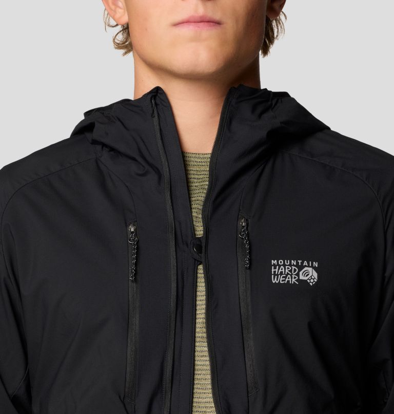 Men's Kor AirShell Hybrid Hooded Jacket, Color: Black, image 8