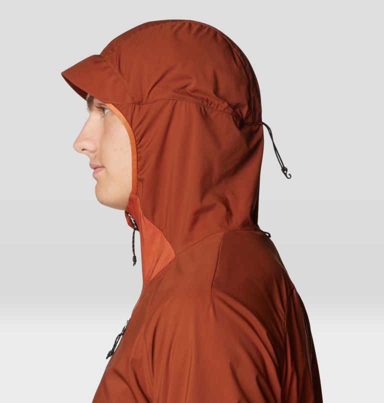Men's Kor AirShell Hybrid Hooded Jacket, Color: Iron Oxide, Raw Carnelian, image 6