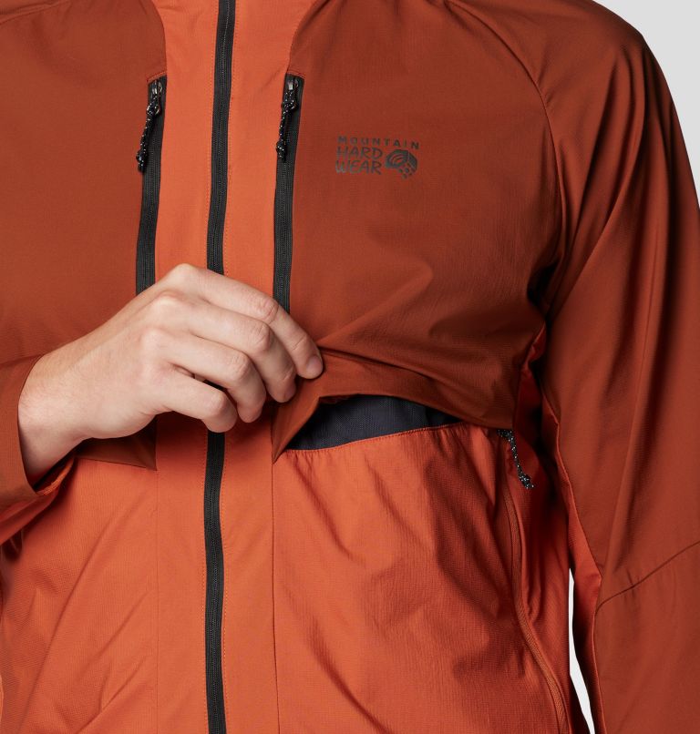 Men's Kor AirShell Hybrid Hooded Jacket, Color: Iron Oxide, Raw Carnelian, image 9