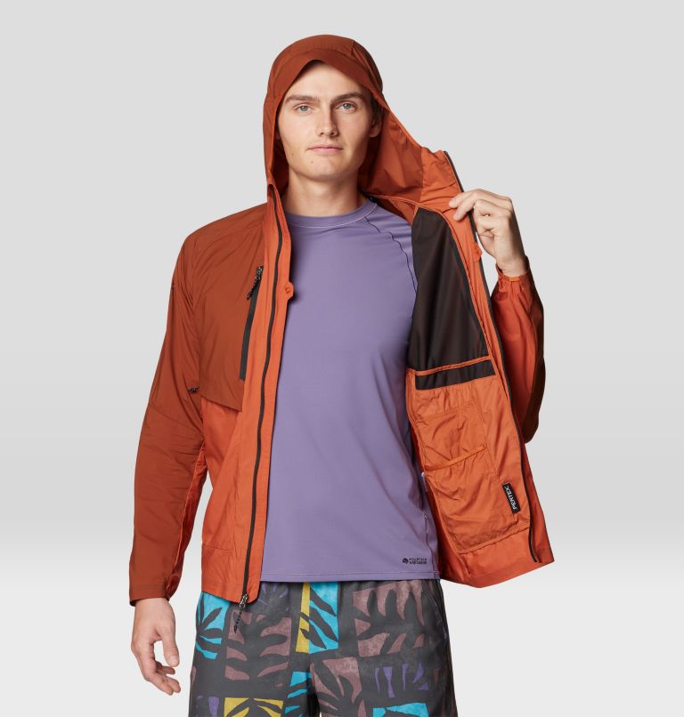 Men's Kor AirShell Hybrid Hooded Jacket, Color: Iron Oxide, Raw Carnelian, image 11