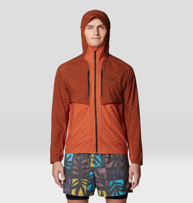 Men's Kor AirShell Hybrid Hooded Jacket, Color: Iron Oxide, Raw Carnelian, image 1
