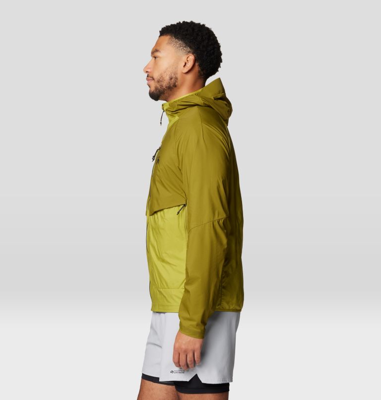 Men's Kor AirShell Hybrid Hooded Jacket, Color: Vetiver, Moon Moss, image 4