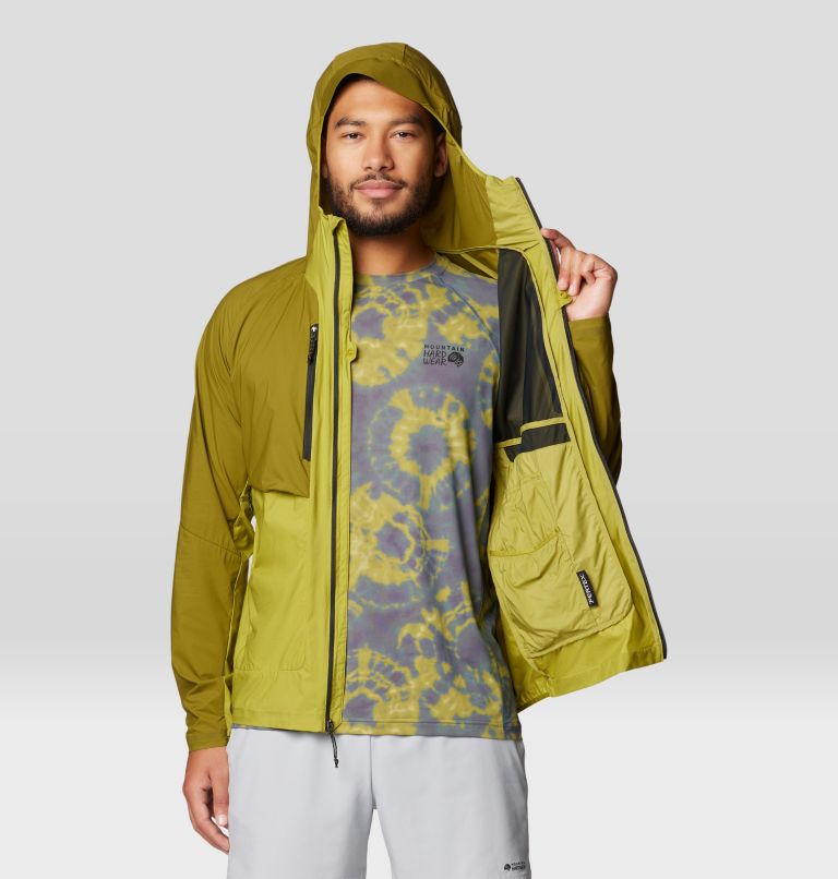 Men's Kor AirShell Hybrid Hooded Jacket, Color: Vetiver, Moon Moss, image 10