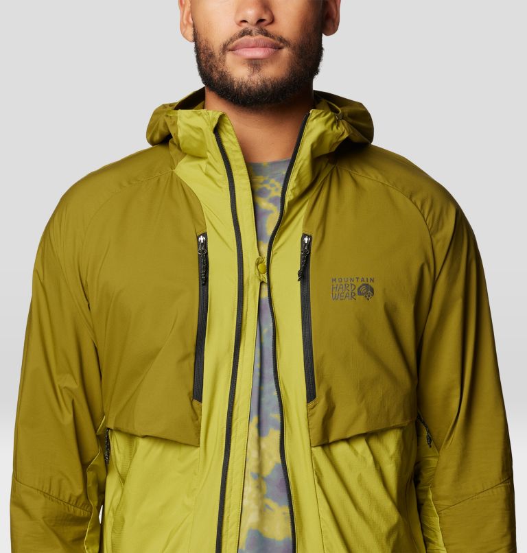Men's Kor AirShell Hybrid Hooded Jacket, Color: Vetiver, Moon Moss, image 12