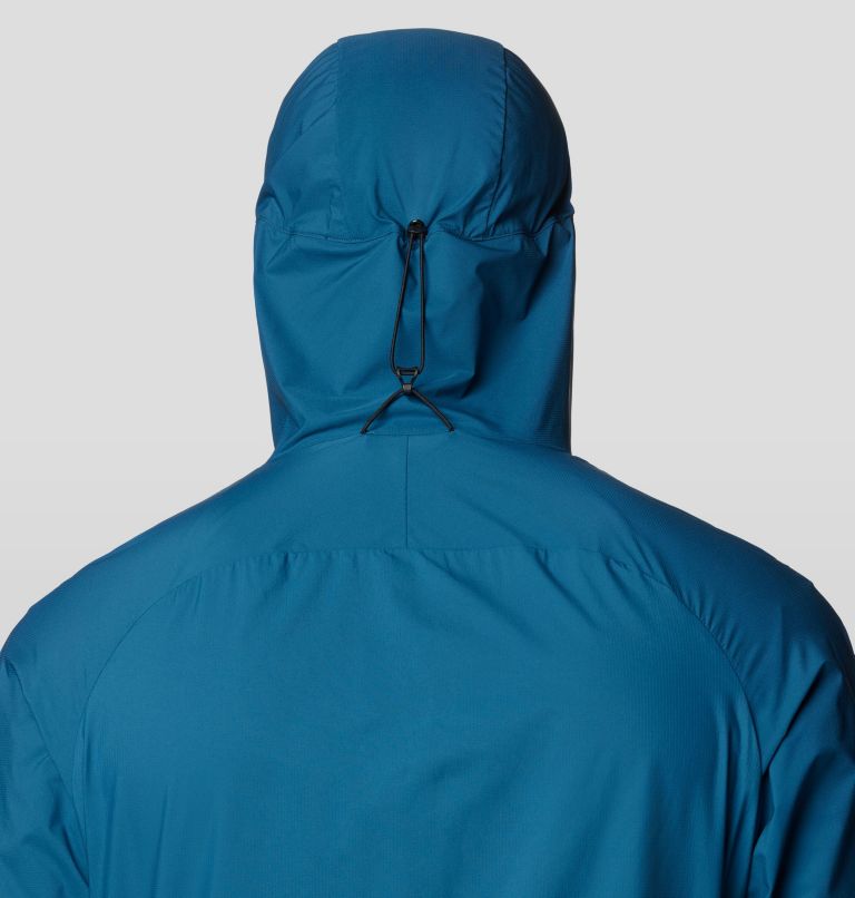 Men's Kor AirShell Hybrid Hooded Jacket, Color: Dark Caspian, image 7