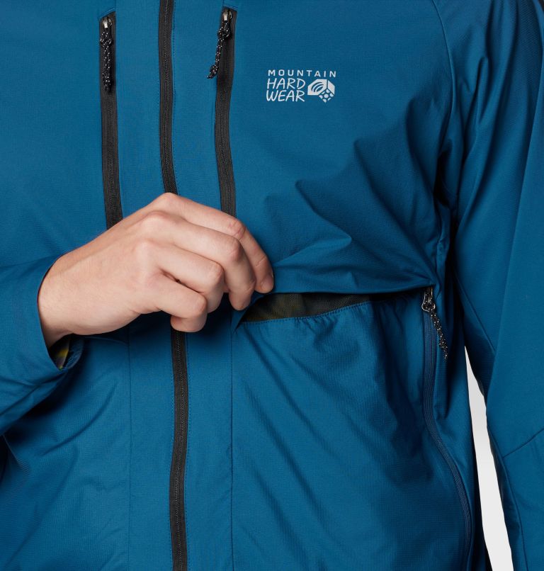 Men's Kor AirShell Hybrid Hooded Jacket, Color: Dark Caspian, image 9