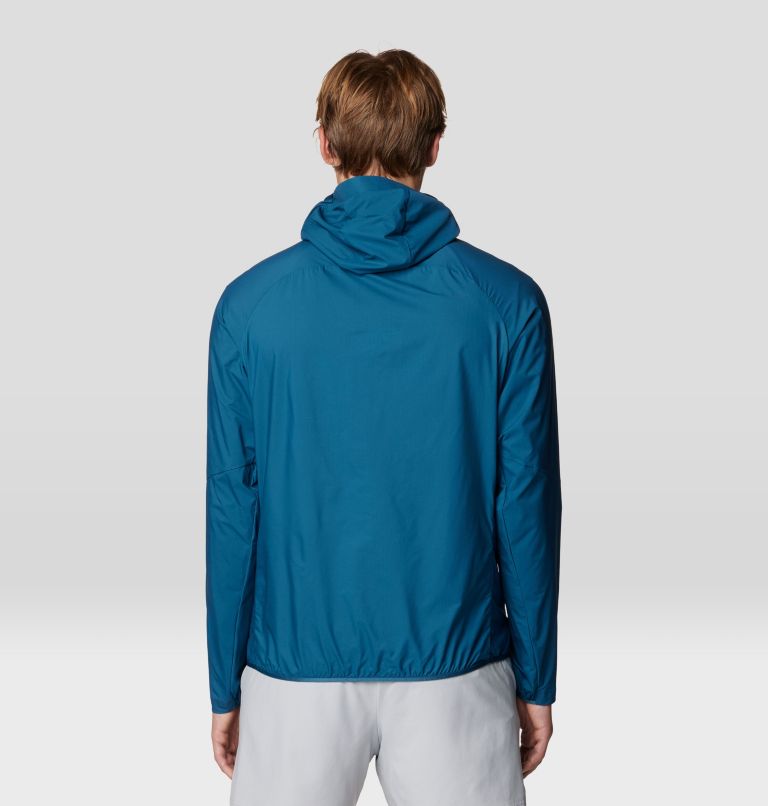 Men's Kor AirShell Hybrid Hooded Jacket, Color: Dark Caspian, image 3