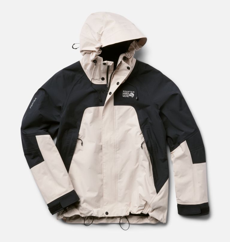 Women's Dry Times Hooded Jacket, Color: Talc, Black, image 2