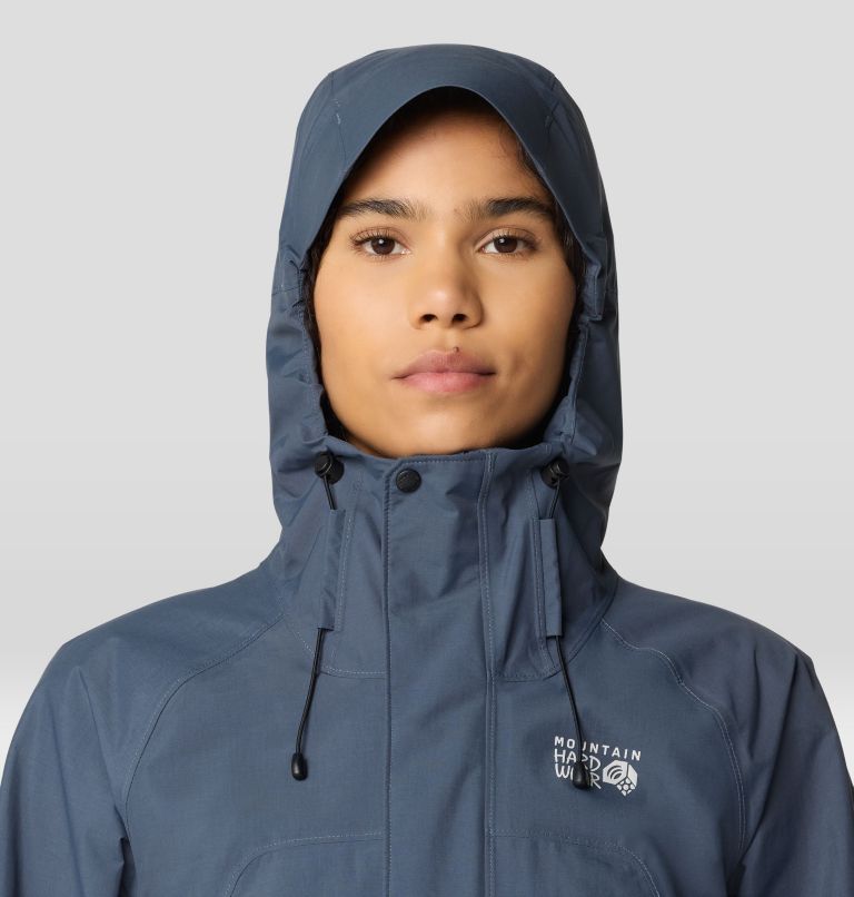 Women's Dry Times Hooded Jacket, Color: Moon Blue, image 5