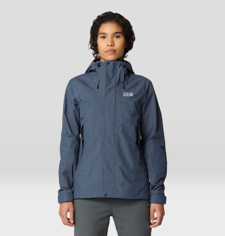 Women's Dry Times Hooded Jacket, Color: Moon Blue, image 1