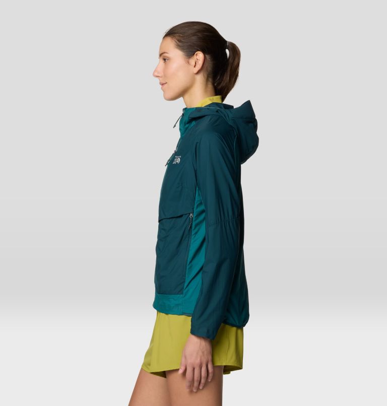Women's Kor AirShell Hybrid Hooded Jacket, Color: Dark Marsh, Jack Pine, image 4