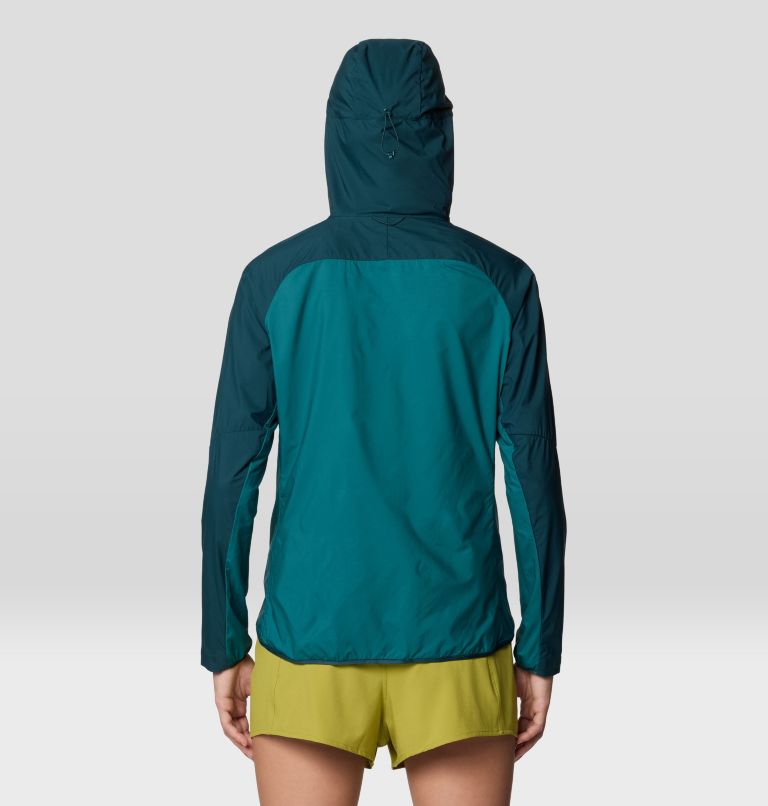 Women's Kor AirShell Hybrid Hooded Jacket, Color: Dark Marsh, Jack Pine, image 3