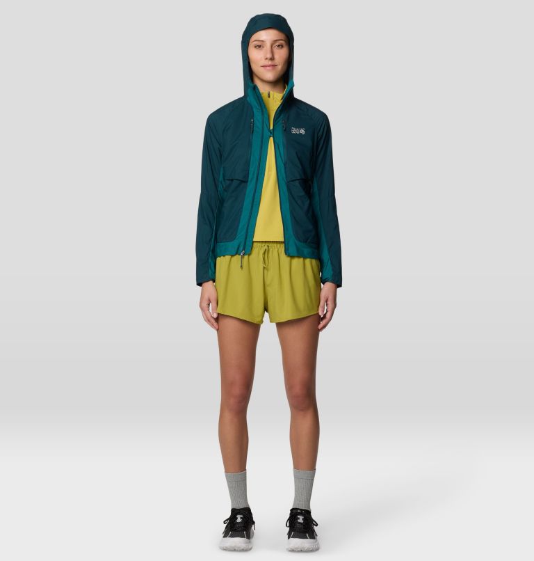 Women's Kor AirShell Hybrid Hooded Jacket, Color: Dark Marsh, Jack Pine, image 2