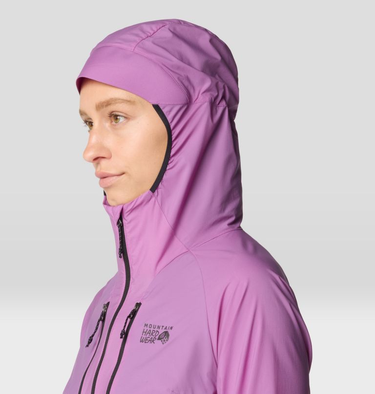 Women's Kor AirShell Hybrid Hooded Jacket, Color: Lilac Glow, image 6