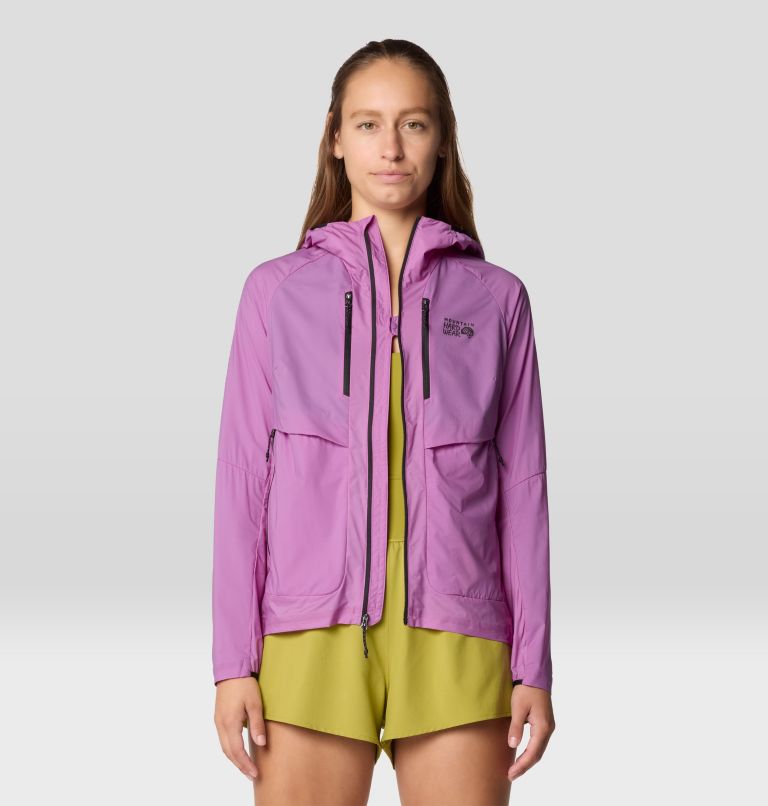 Women's Kor AirShell Hybrid Hooded Jacket, Color: Lilac Glow, image 8