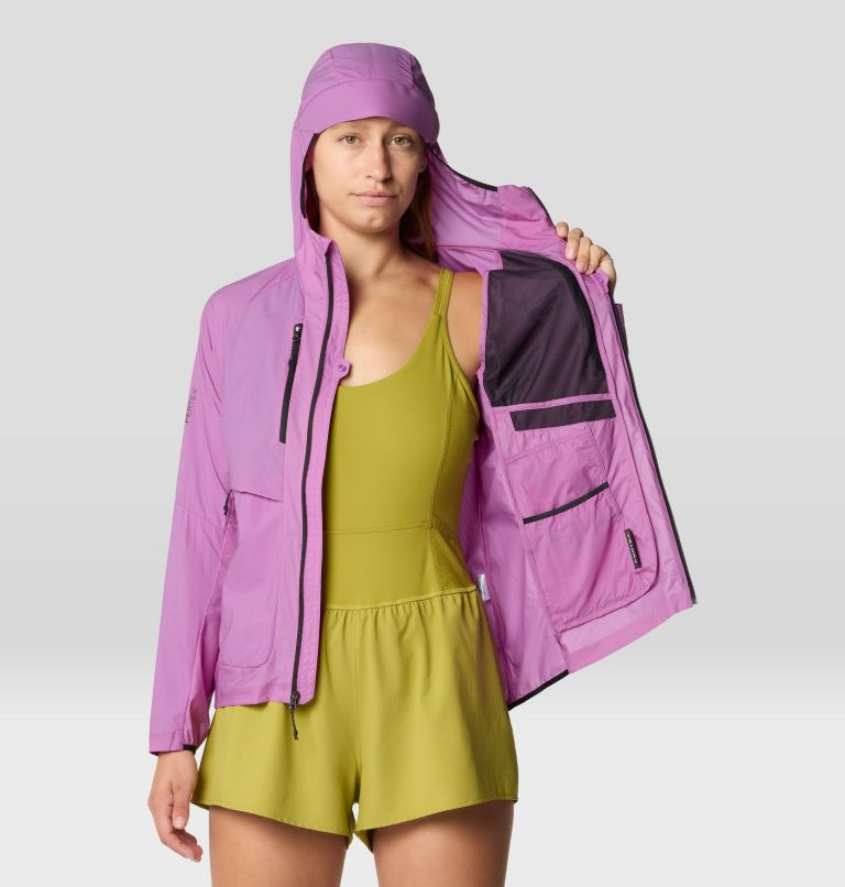 Women's Kor AirShell Hybrid Hooded Jacket, Color: Lilac Glow, image 10
