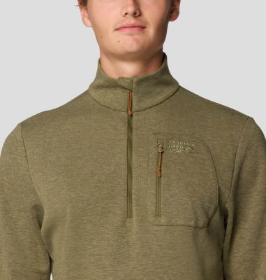 Men's Route Out 1/2 Zip, Color: Combat Green, image 12