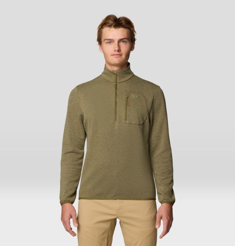Men's Route Out 1/2 Zip, Color: Combat Green, image 1