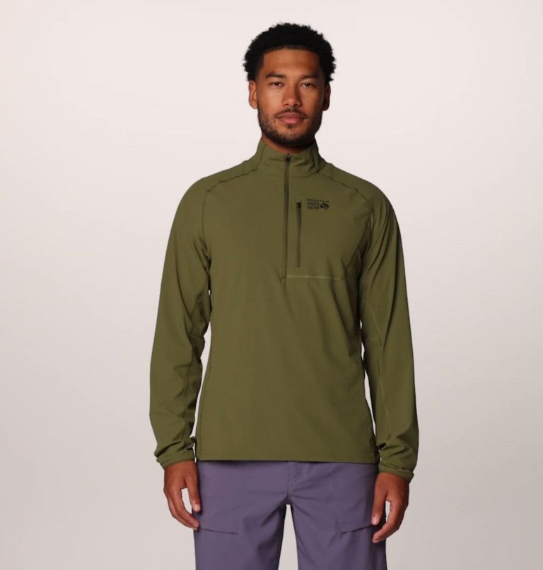 Men's Sunshield 1/2 Zip, Color: Combat Green
