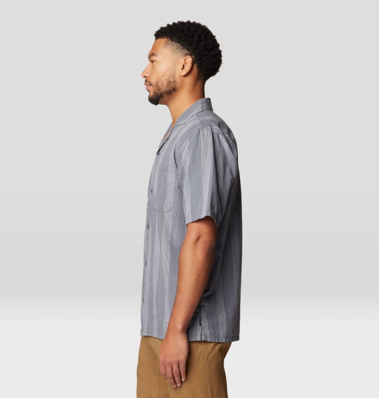 Men's Cottonwood Camp Lite Short Sleeve Shirt, Color: Graphite Strata Stripe, image 4