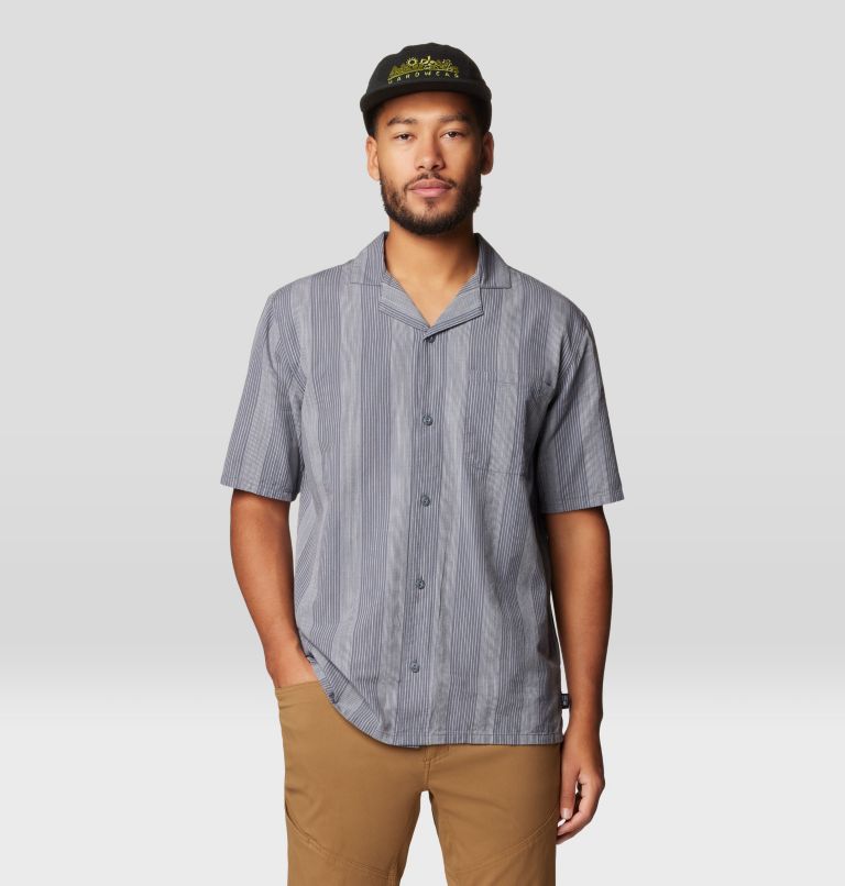 Men's Cottonwood Camp Lite Short Sleeve Shirt, Color: Graphite Strata Stripe, image 6