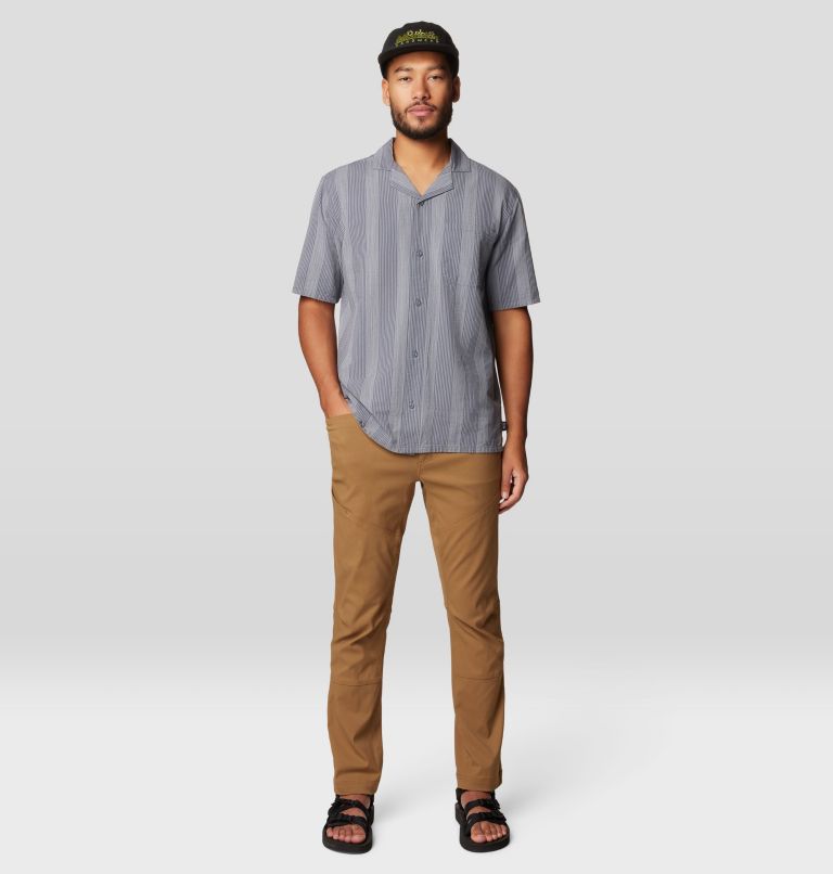 Men's Cottonwood Camp Lite Short Sleeve Shirt, Color: Graphite Strata Stripe, image 2