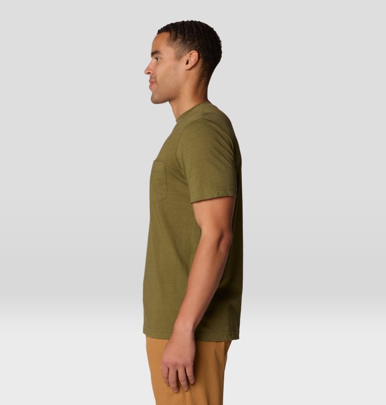 Men's On Edge Short Sleeve T-Shirt, Color: Combat Green, image 3