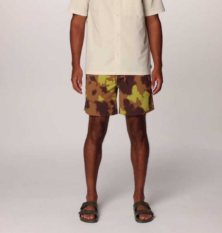 Men's Stryder Short, Color: New Clay Blissed Dye Print