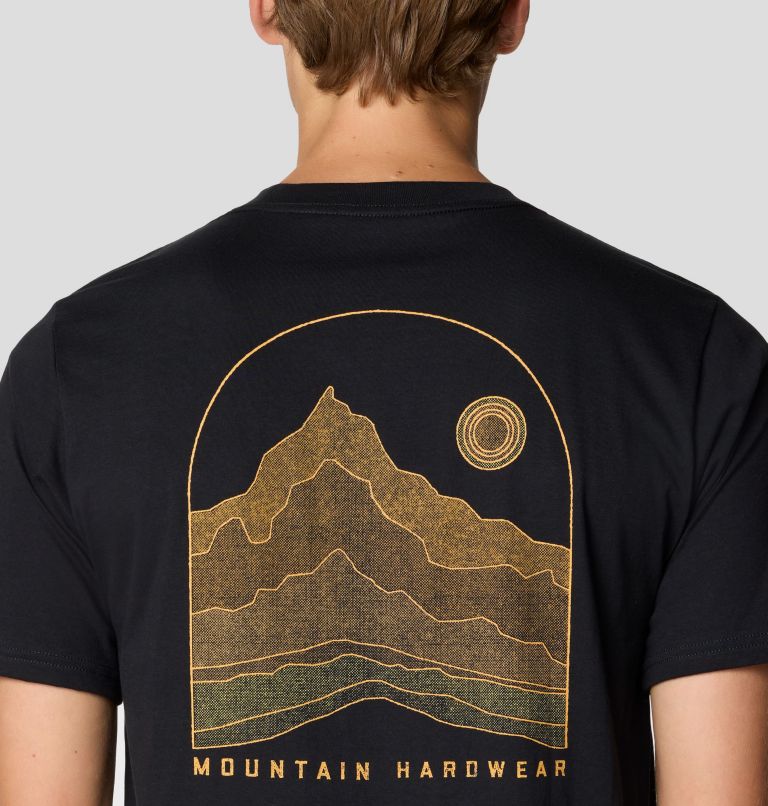 Men's Mountain Sunset Short Sleeve, Color: Black, image 6