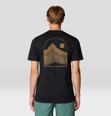 Men's Mountain Sunset Short Sleeve, Color: Black, image 15