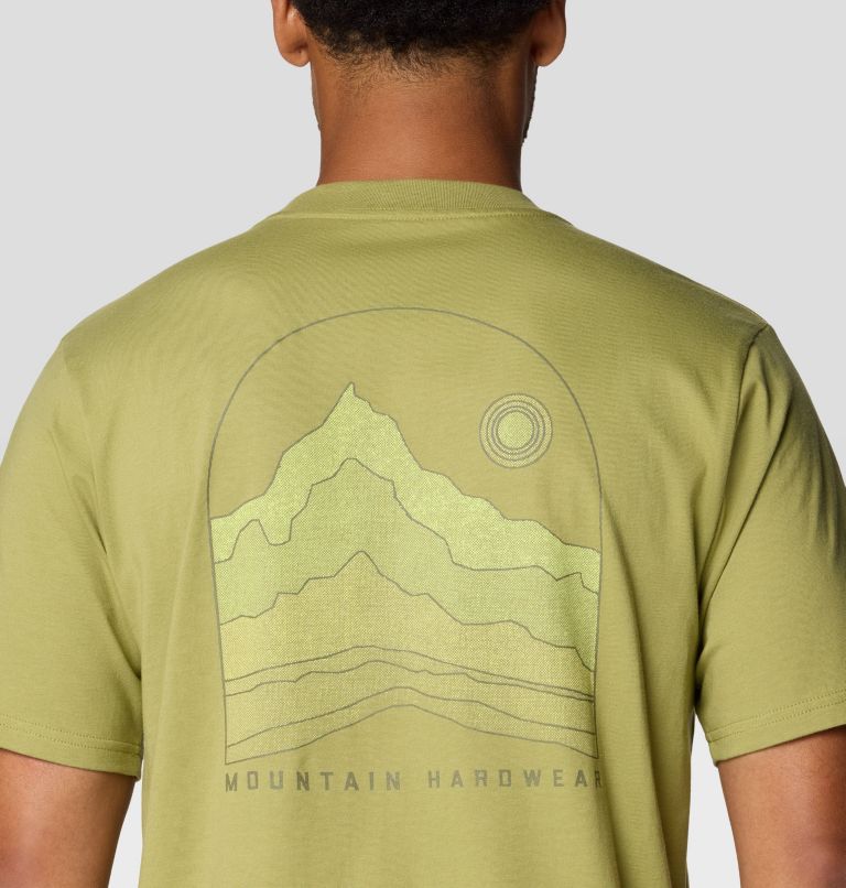 Men's Mountain Sunset Short Sleeve, Color: Fatigue Green, image 6