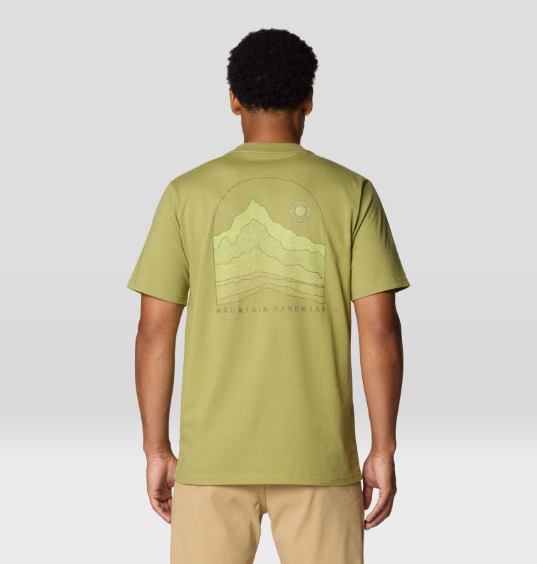 Men's Mountain Sunset Short Sleeve, Color: Fatigue Green, image 3