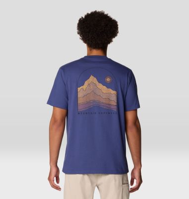 Men's Mountain Sunset Short Sleeve, Color: Lapis Dusk, image 7