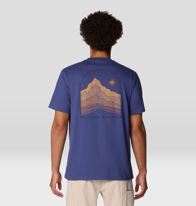 Men's Mountain Sunset Short Sleeve, Color: Lapis Dusk, image 3