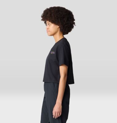 Women's High Alt Boxy Crop Short Sleeve, Color: Black, image 4