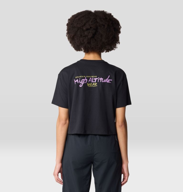Women's High Altitude Boxy Crop Short Sleeve, Color: Black, image 3