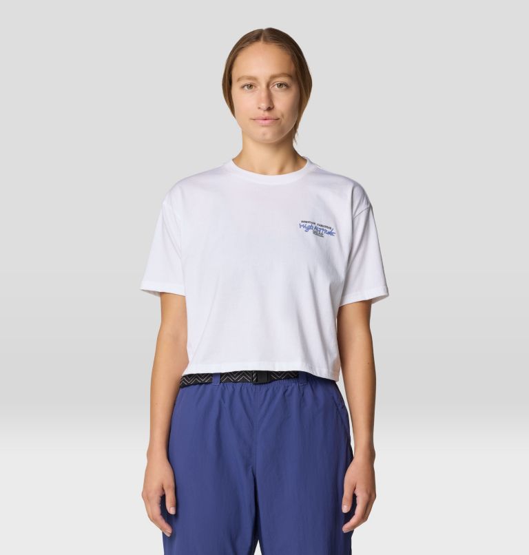 Women's High Altitude Boxy Crop Short Sleeve, Color: White, image 1