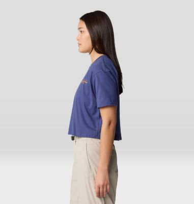 Women's High Alt Boxy Crop Short Sleeve, Color: Lapis Dusk, image 16