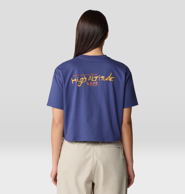 Women's High Altitude Boxy Crop Short Sleeve, Color: Lapis Dusk, image 3