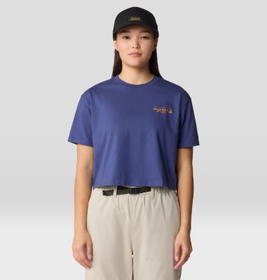 Women's High Alt Boxy Crop Short Sleeve, Color: Lapis Dusk, image 14
