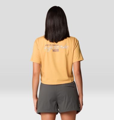 Women's High Alt Boxy Crop Short Sleeve, Color: Sundown Gold, image 11
