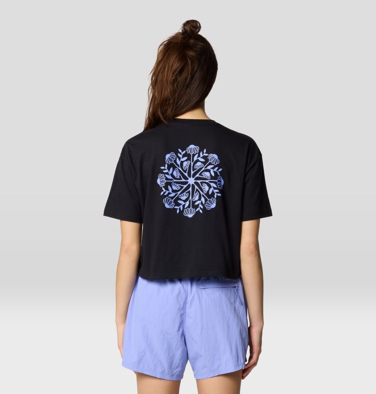 Haut boxy court à manches courtes Seek Floral, Color: Black, image 3