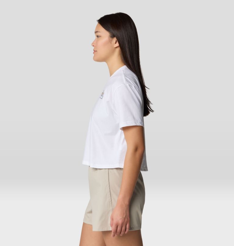 Haut boxy court à manches courtes Seek Floral, Color: White, image 4