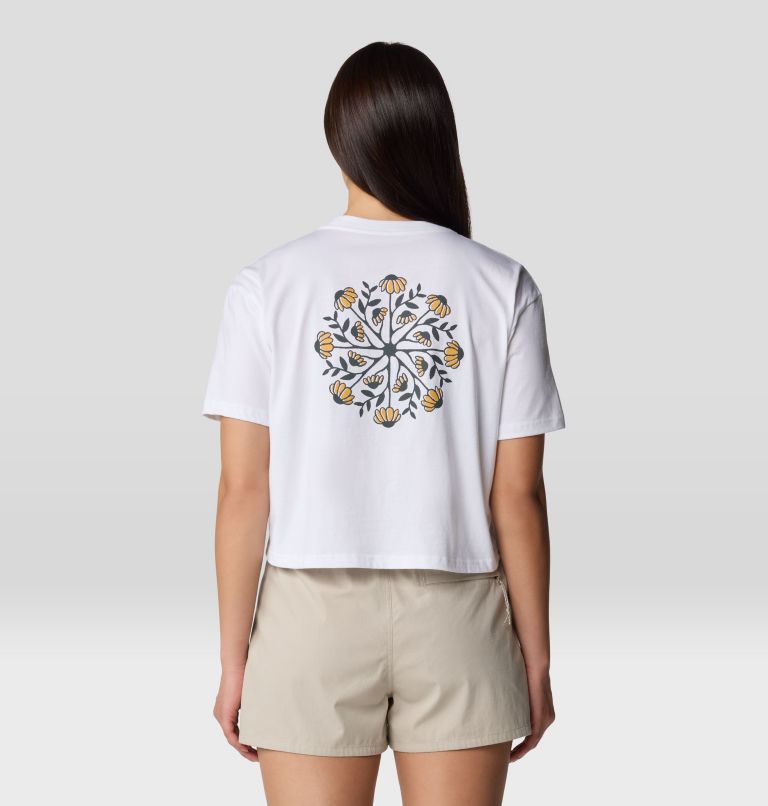 Haut boxy court à manches courtes Seek Floral, Color: White, image 3